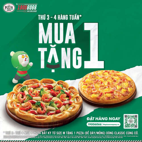 The Pizza Company Buy 1 Get 1 Free Pizza - QSR Việt Nam